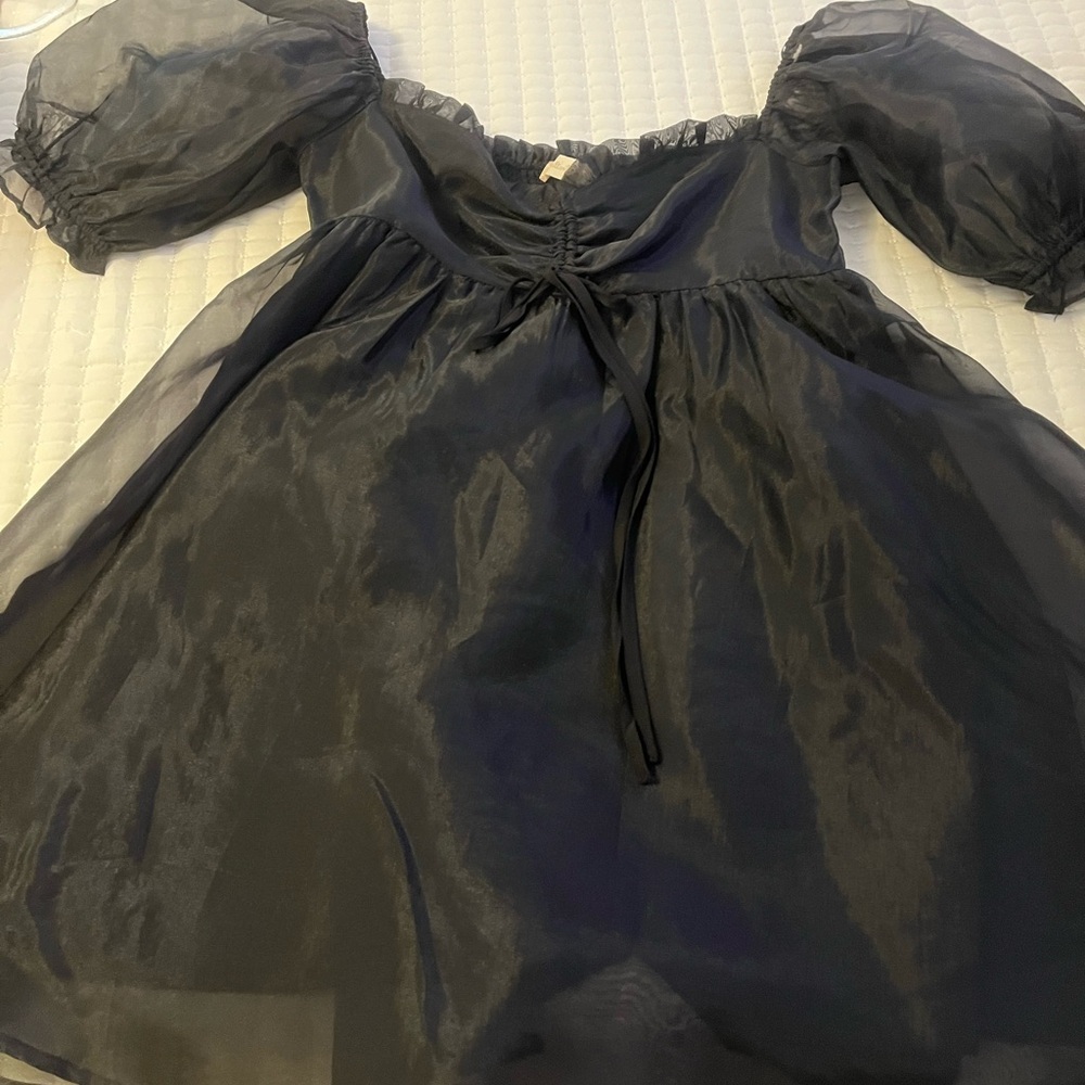 Altar'd State Black Ruffled Dress